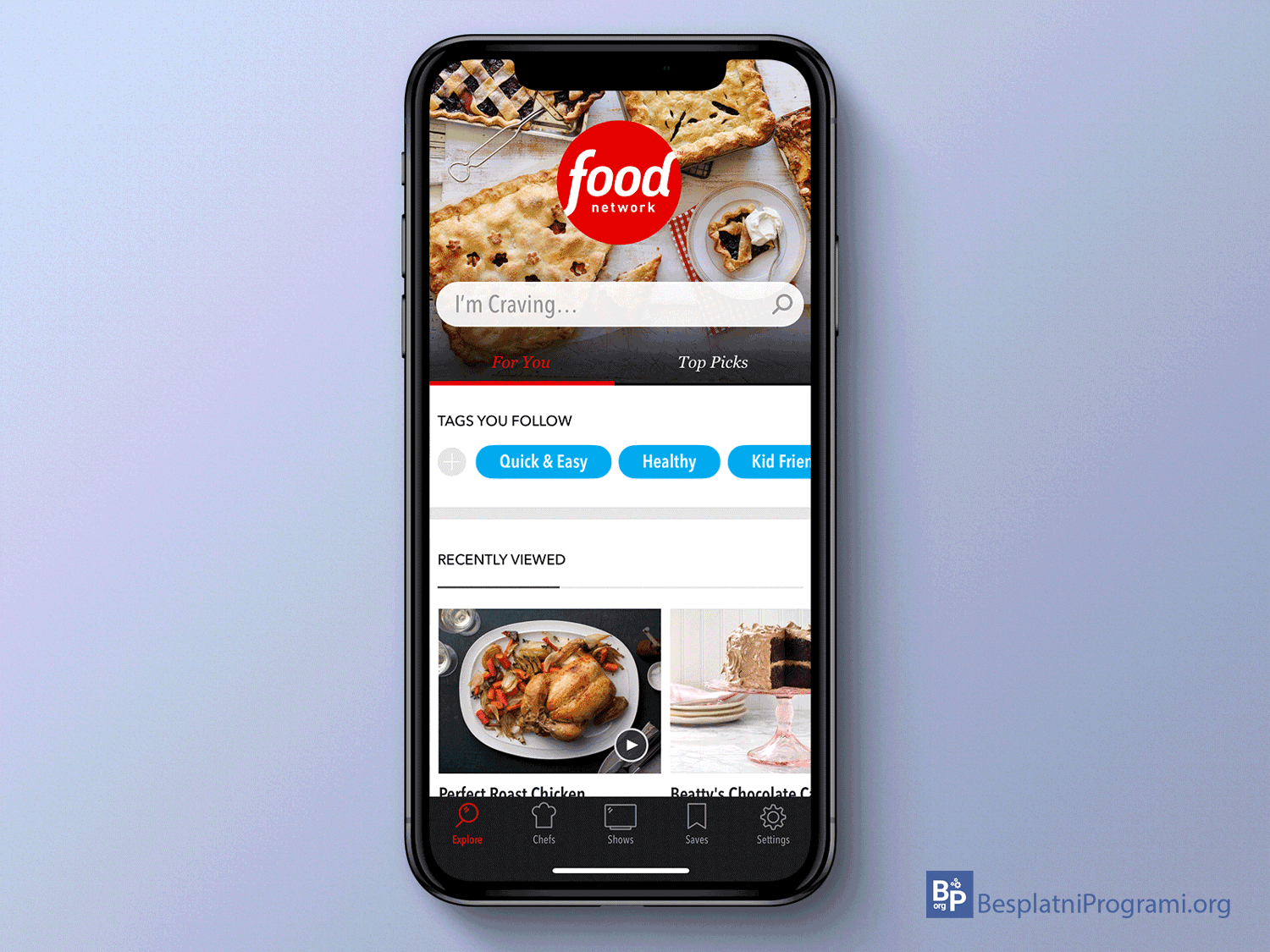 Food Network Kitchen aplikacija