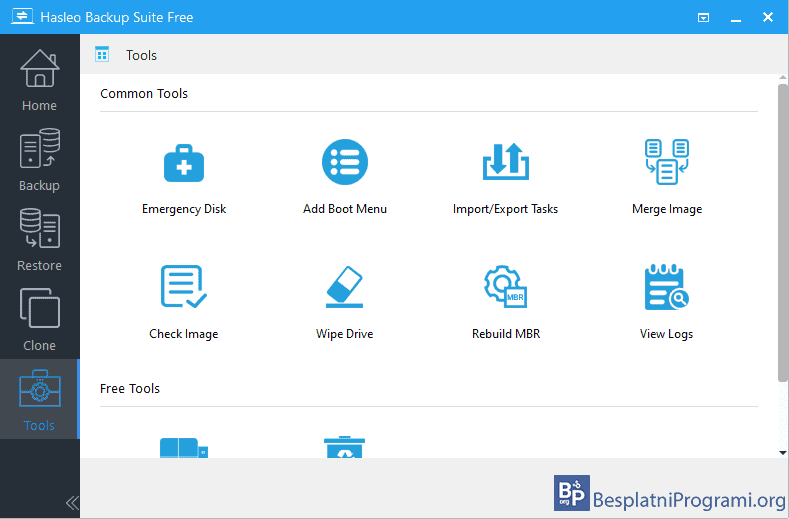 Hasleo Backup Suite Free Tools