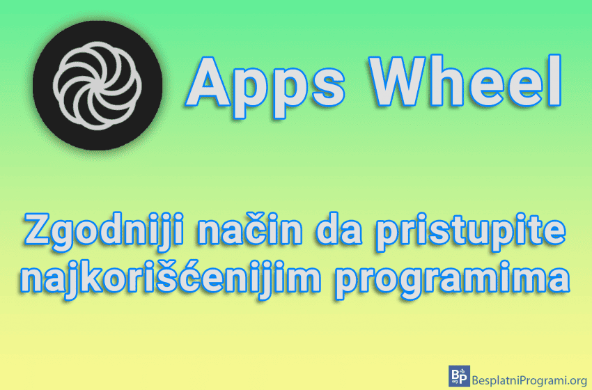 Apps Wheel - Zgodniji način da pristupite najkorišćenijim programima