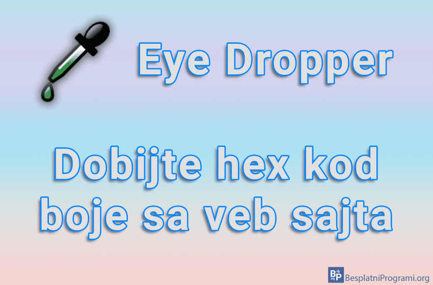 Eye Dropper - Dobijte hex kod boje sa veb sajta