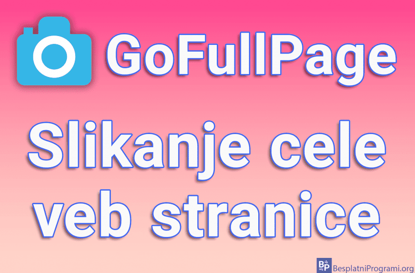 GoFullPage - Slikanje cele veb stranice