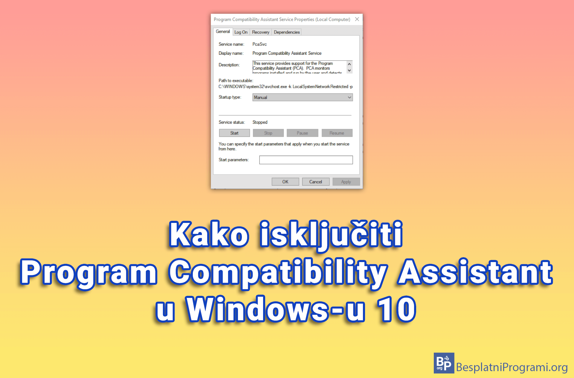 Kako isključiti Program Compatibility Assistant u Windows-u 10