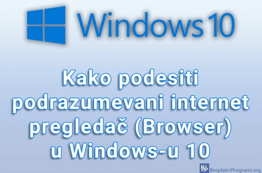 Kako podesiti podrazumevani internet pregledač (Browser) u Windows-u 10