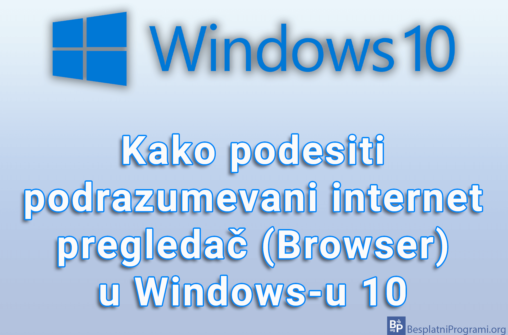 Kako podesiti podrazumevani internet pregledač (Browser) u Windows-u 10