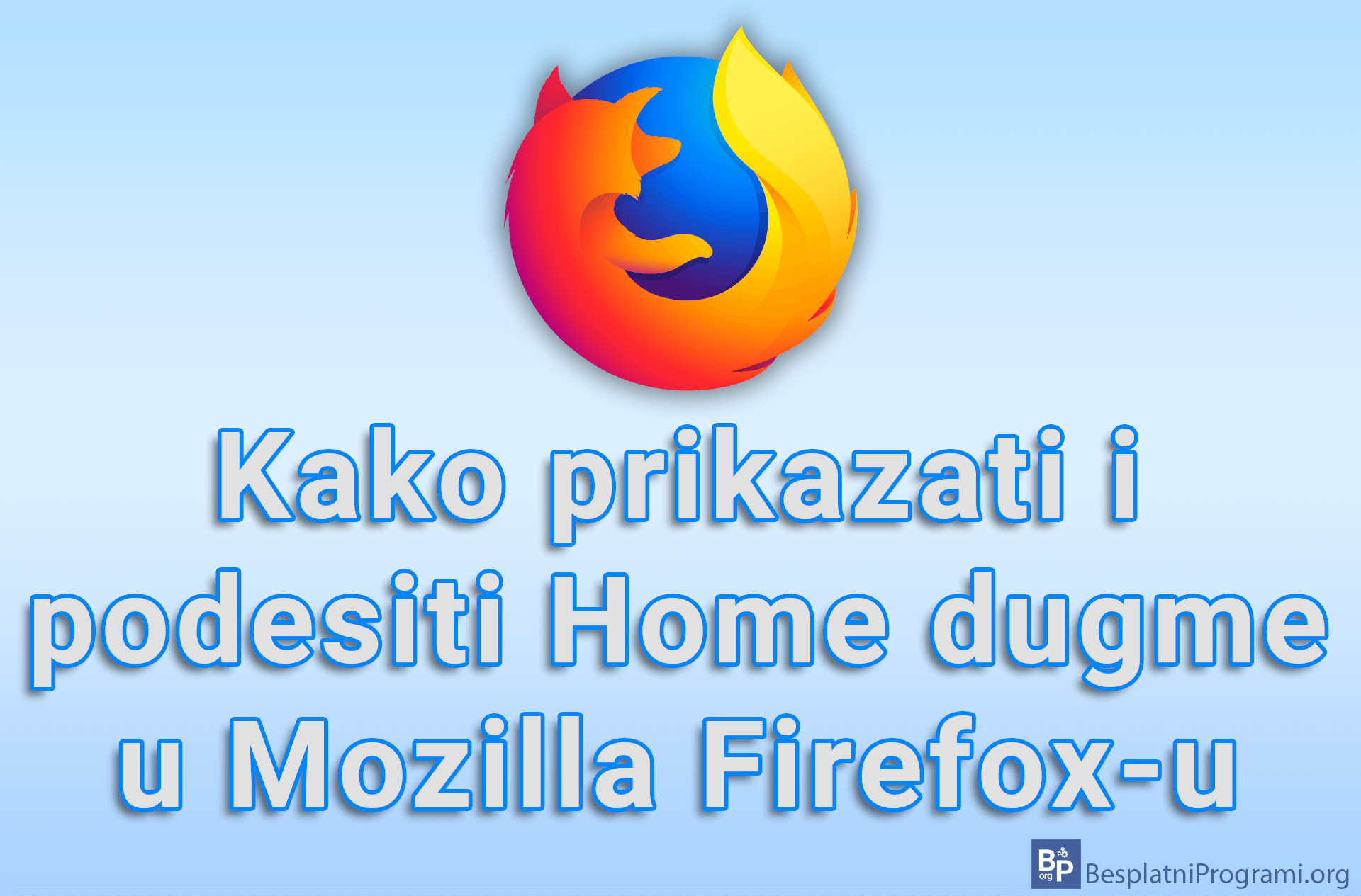 Kako prikazati i podesiti Home dugme u Mozilla Firefox-u