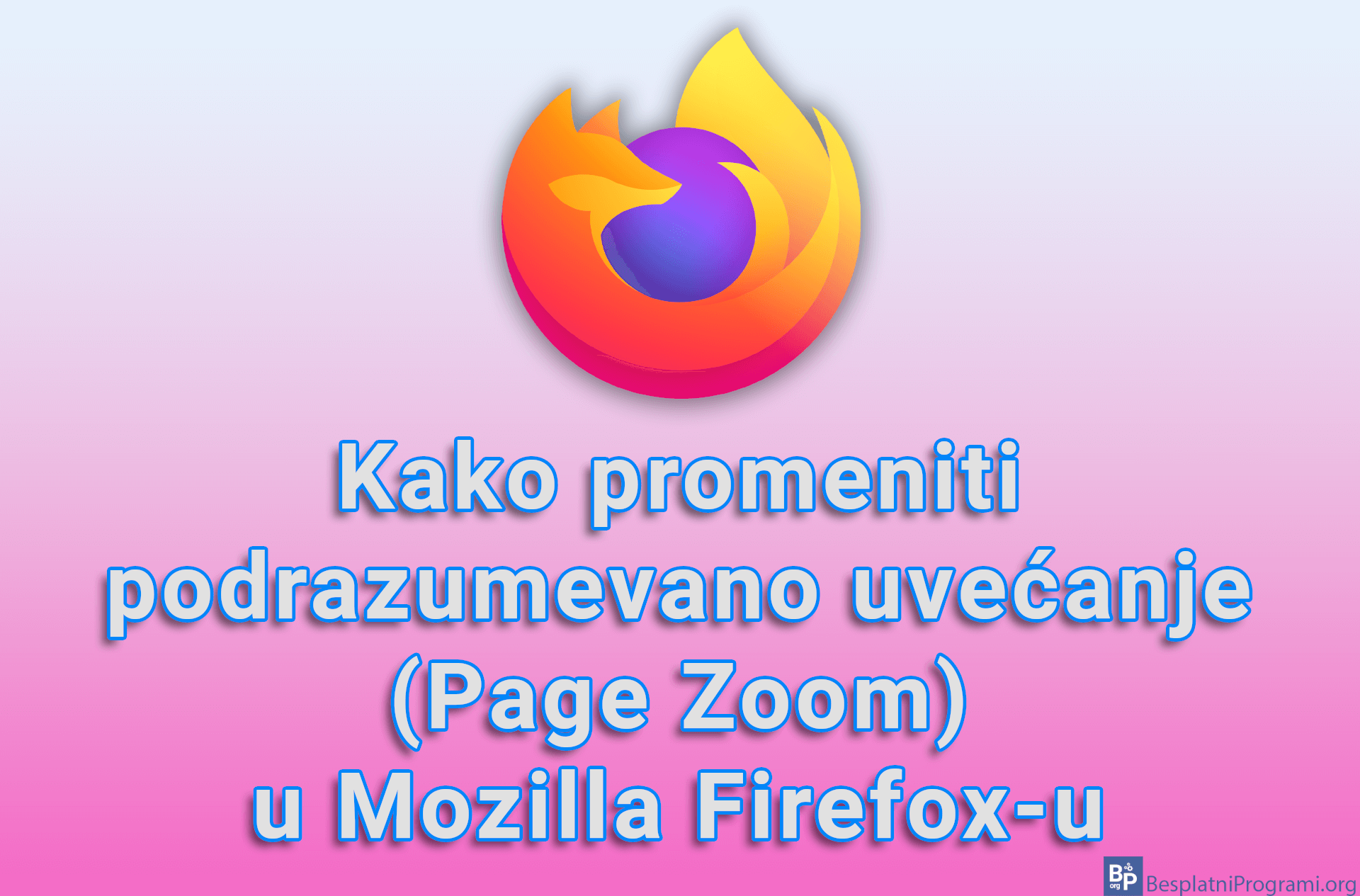 Kako promeniti podrazumevano uvećanje (Page Zoom) u Mozilla Firefox-u