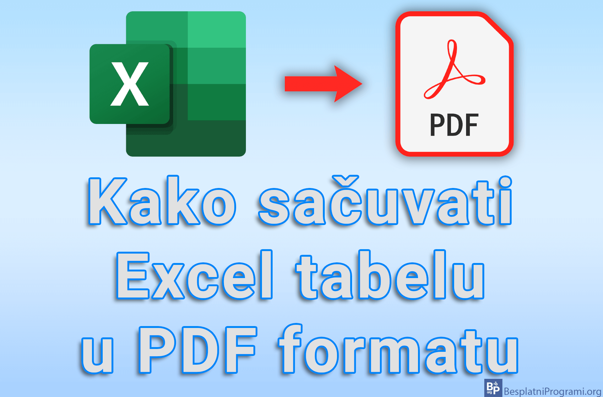 Kako sačuvati Excel tabelu u PDF formatu