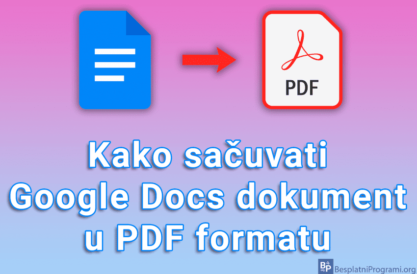  Kako sačuvati Google Docs dokument u PDF formatu