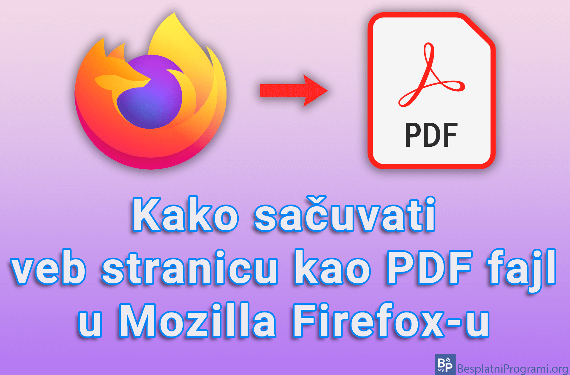 Kako sačuvati veb stranicu kao PDF fajl u Mozilla Firefox-u