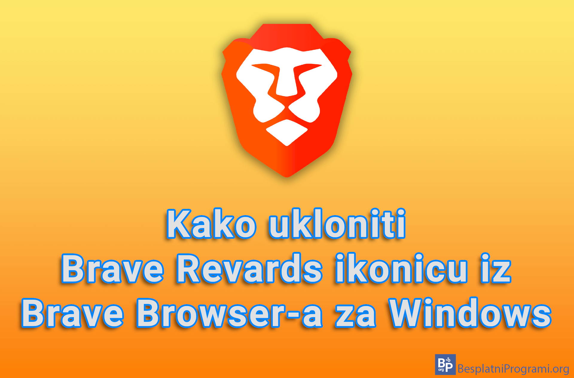 Kako ukloniti Brave Revards ikonicu iz Brave Browser-a za Windows