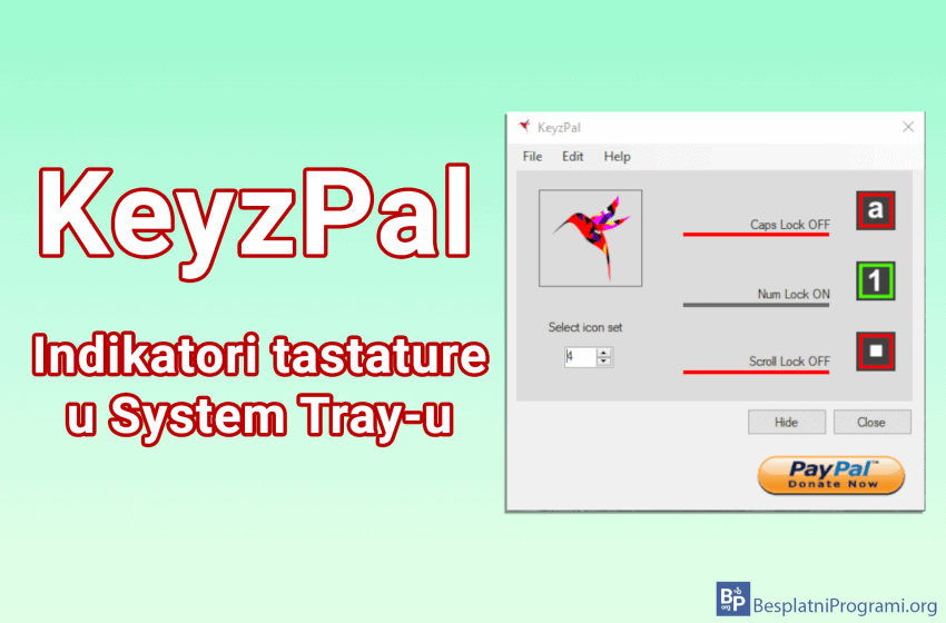  KeyzPal – indikatori tastature u System Tray-u