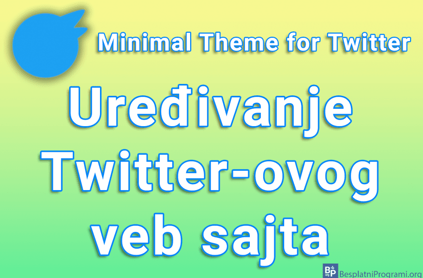 Minimal Theme for Twitter - Uređivanje Twitter-ovog veb sajta