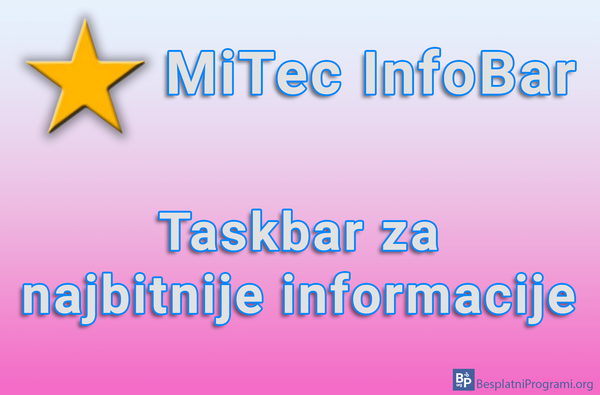 MiTec InfoBar - Taskbar za najbitnije informacije