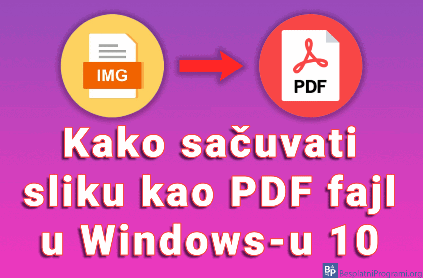 Kako sačuvati sliku kao PDF fajl u Windows-u 10