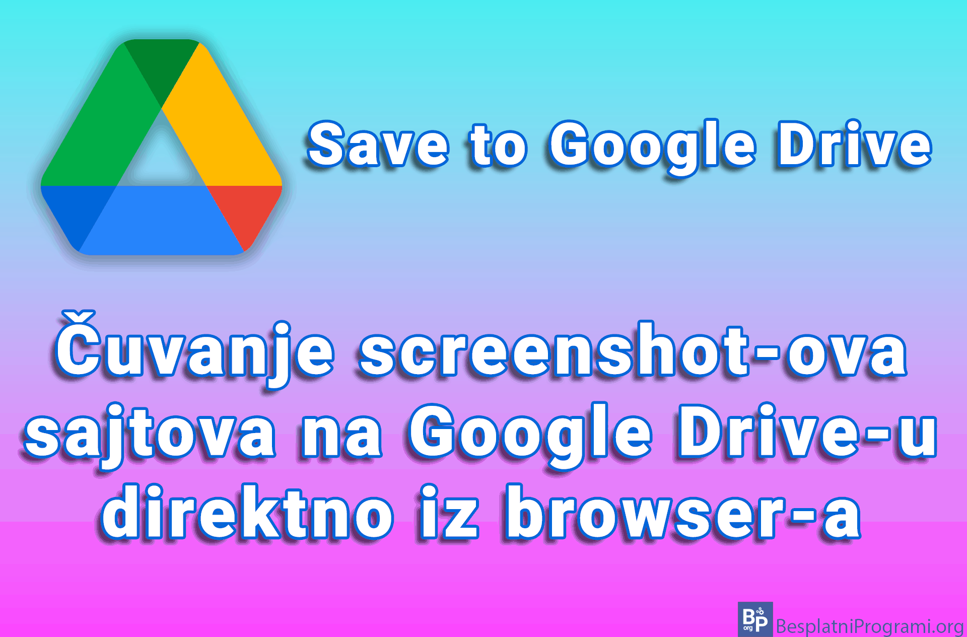 Save to Google Drive – čuvanje screenshot-ova sajtova na Google Drive-u direktno iz browser-a