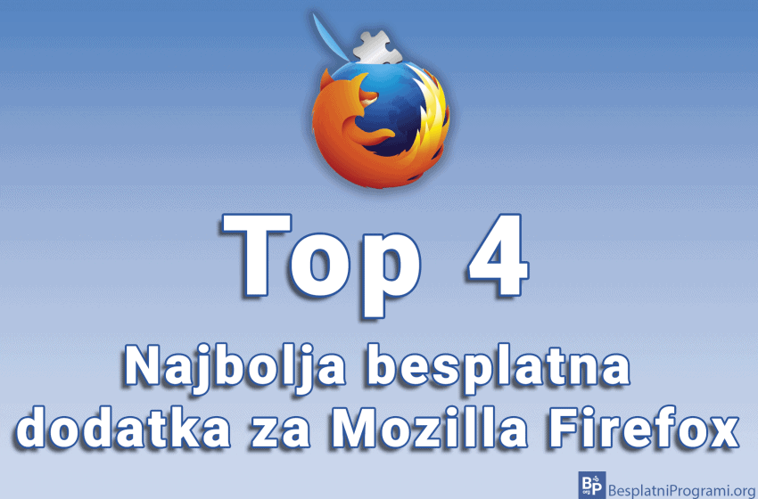  Top 4 najbolja besplatna dodatka za Mozilla Firefox